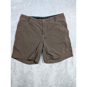Mountain Hardwear Shorts Womens Size 8 Brown Outdoor Hiking Adventure Stretch